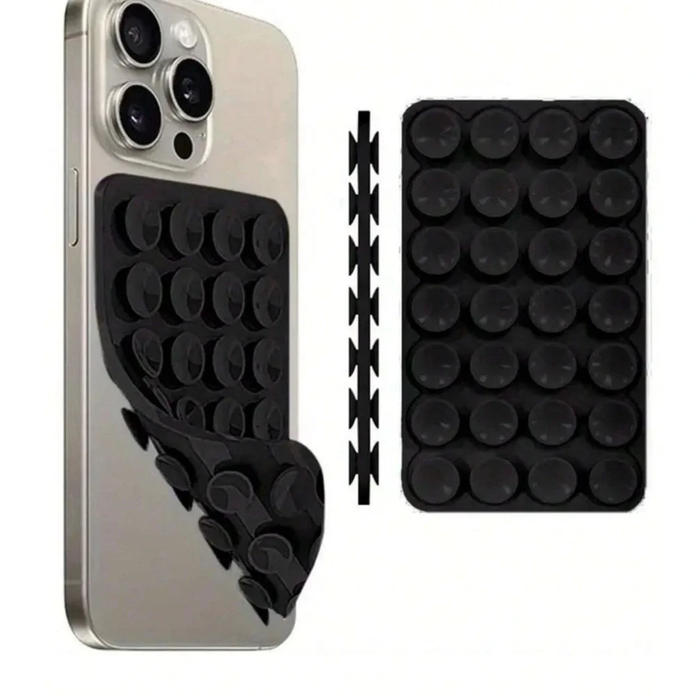 Suction Cup Phone Case Mount Double-Sided Silicone Sticky Phone Stand Holder
